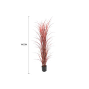 Premium Potted Burgundy Artificial Long Grass (Yucca Grass / Reed Grass) 180cm UV Resistant V637-DP389522