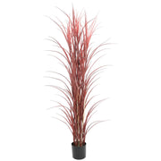 Premium Potted Burgundy Artificial Long Grass (Yucca Grass / Reed Grass) 180cm UV Resistant V637-DP389522