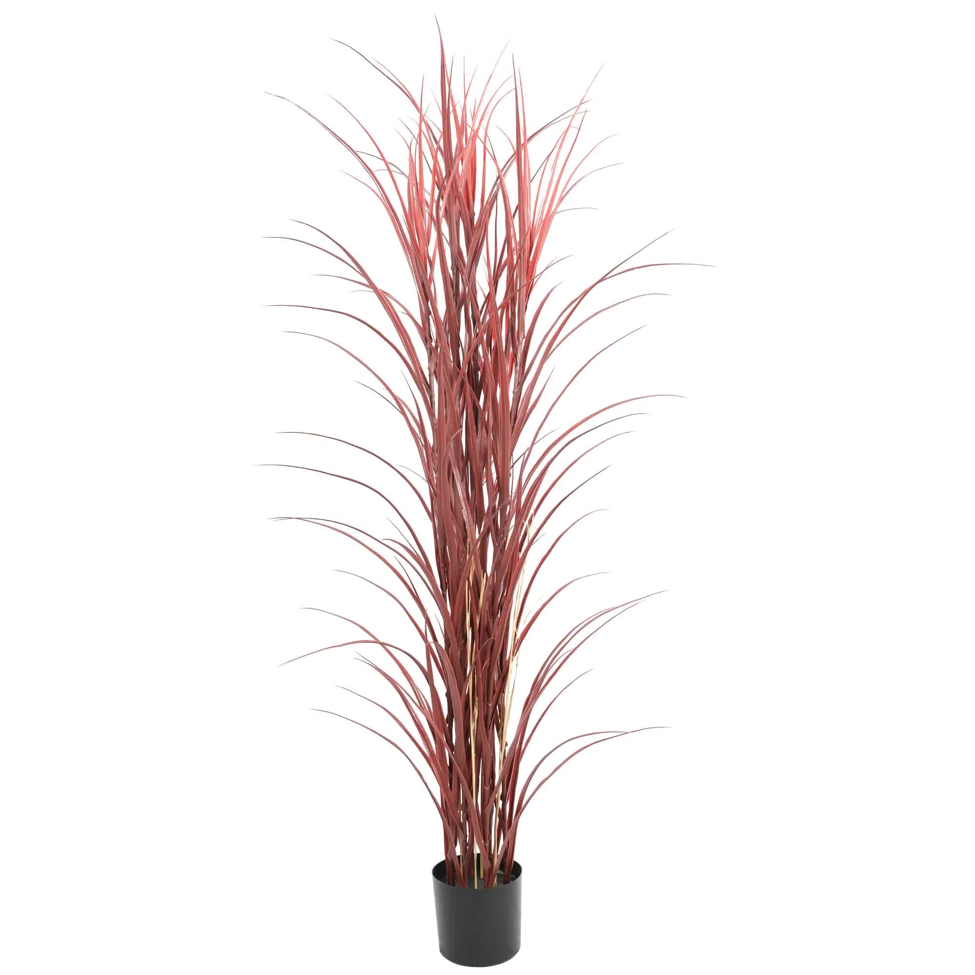 Premium Potted Burgundy Artificial Long Grass (Yucca Grass / Reed Grass) 180cm UV Resistant V637-DP389522