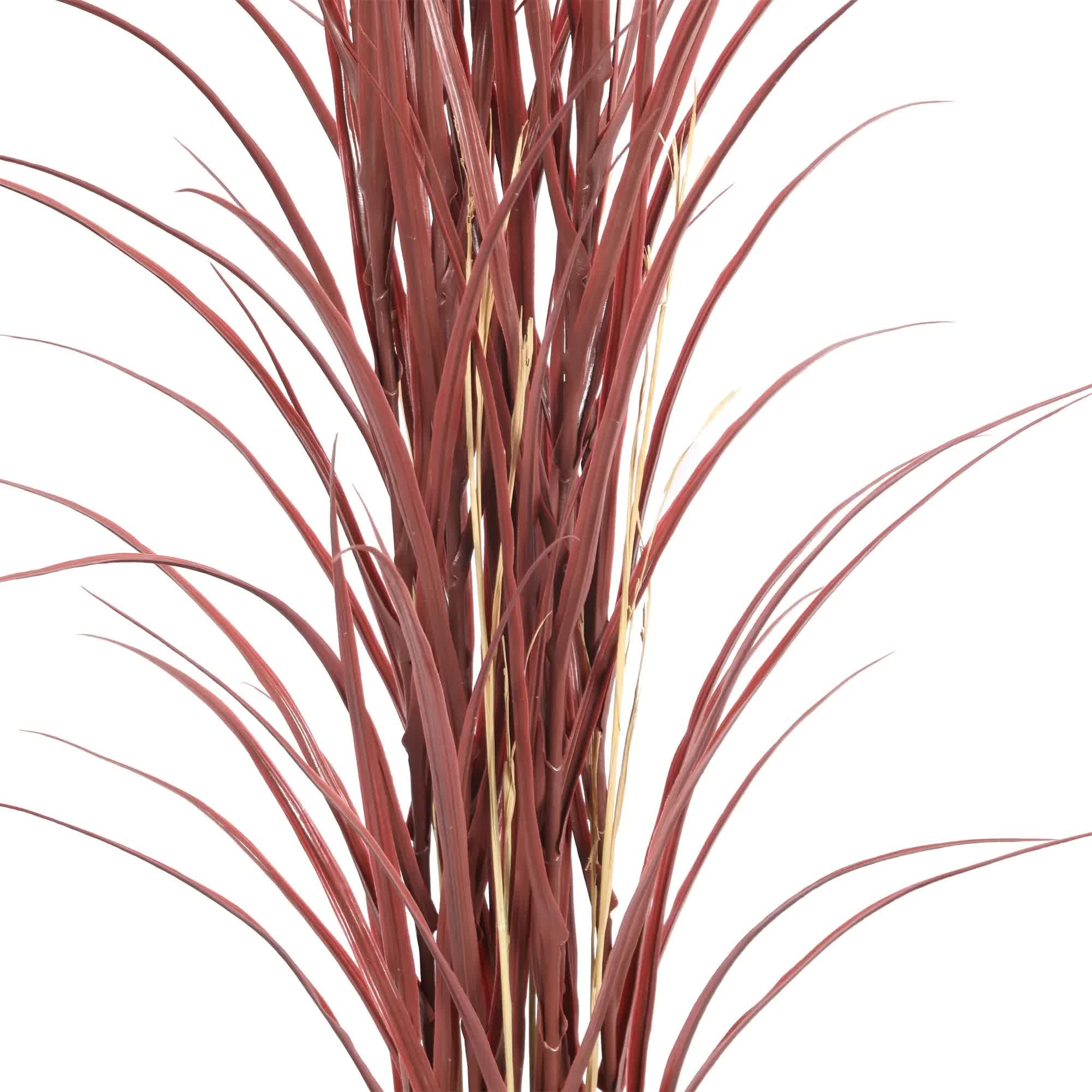 Premium Potted Burgundy Artificial Long Grass (Yucca Grass / Reed Grass) 180cm UV Resistant V637-DP389522