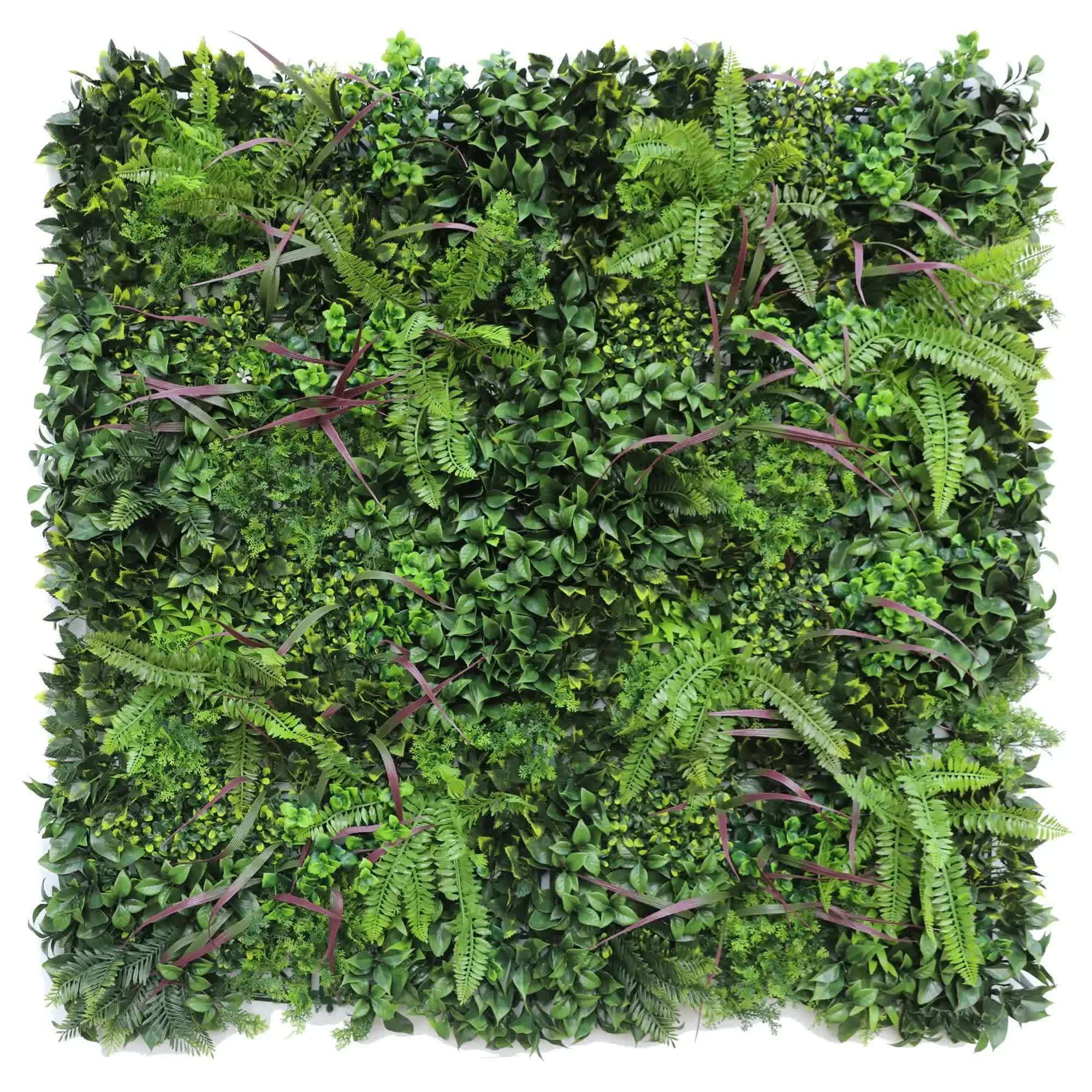 Verdant Fern Artificial Vertical Garden / Green Wall Panel 1m x 1m UV Resistant V637-DP554891