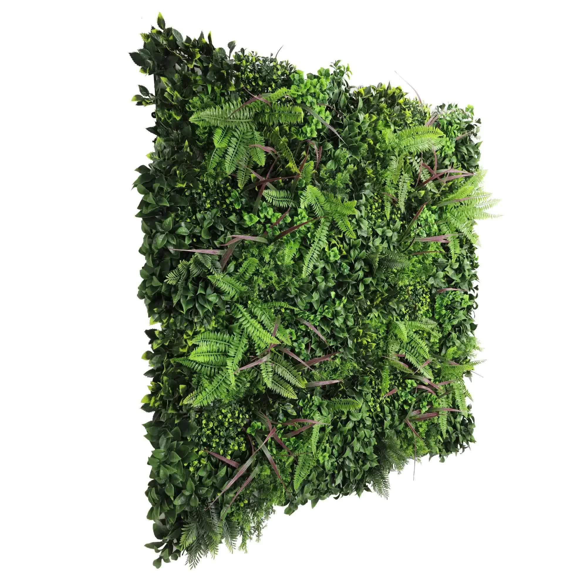 Verdant Fern Artificial Vertical Garden / Green Wall Panel 1m x 1m UV Resistant V637-DP554891