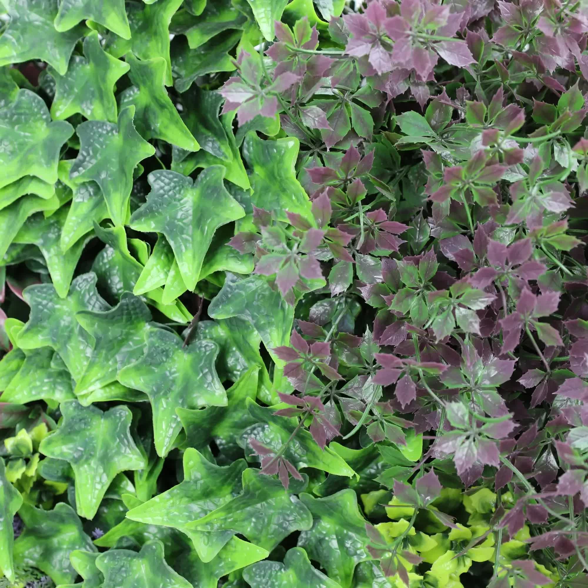 Lush Botanical Mosaic Artificial Vertical Garden / Green Wall Panel 1m x 1m UV Resistant V637-DP554892