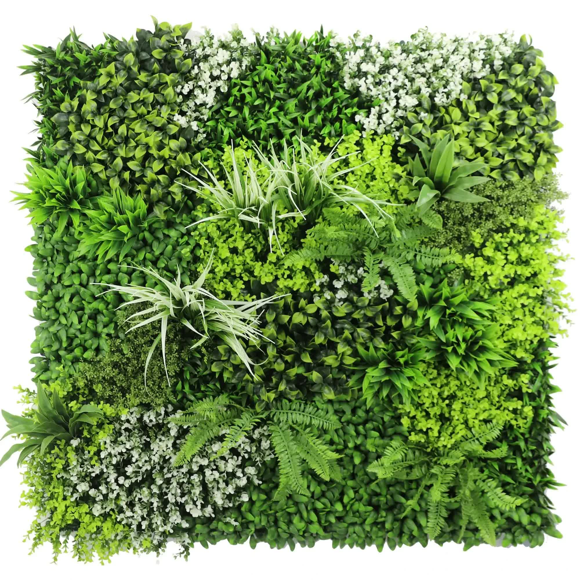 Forest Floor Artificial Vertical Garden / Green Wall Panel 1m x 1m UV Resistant V637-DP554893