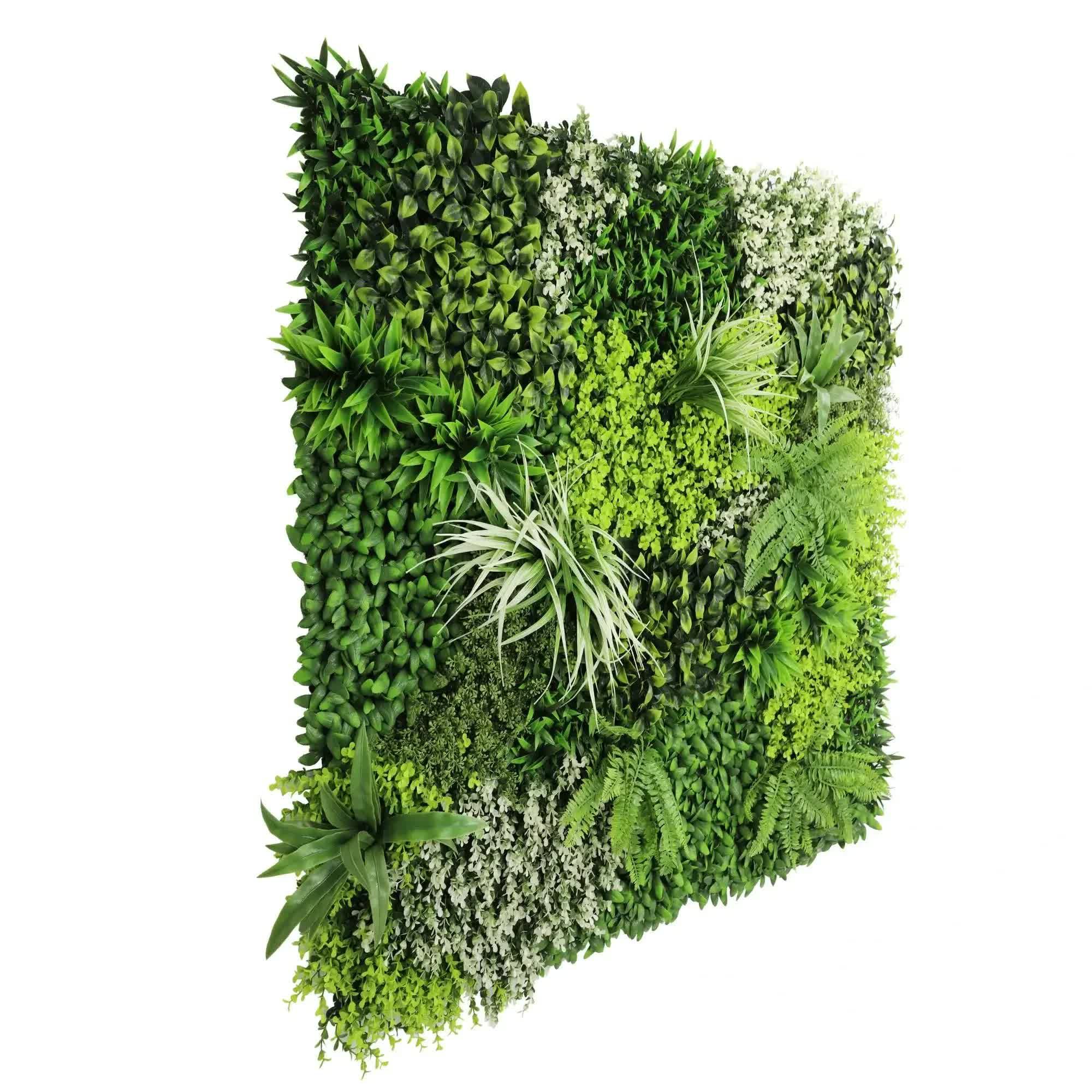 Forest Floor Artificial Vertical Garden / Green Wall Panel 1m x 1m UV Resistant V637-DP554893