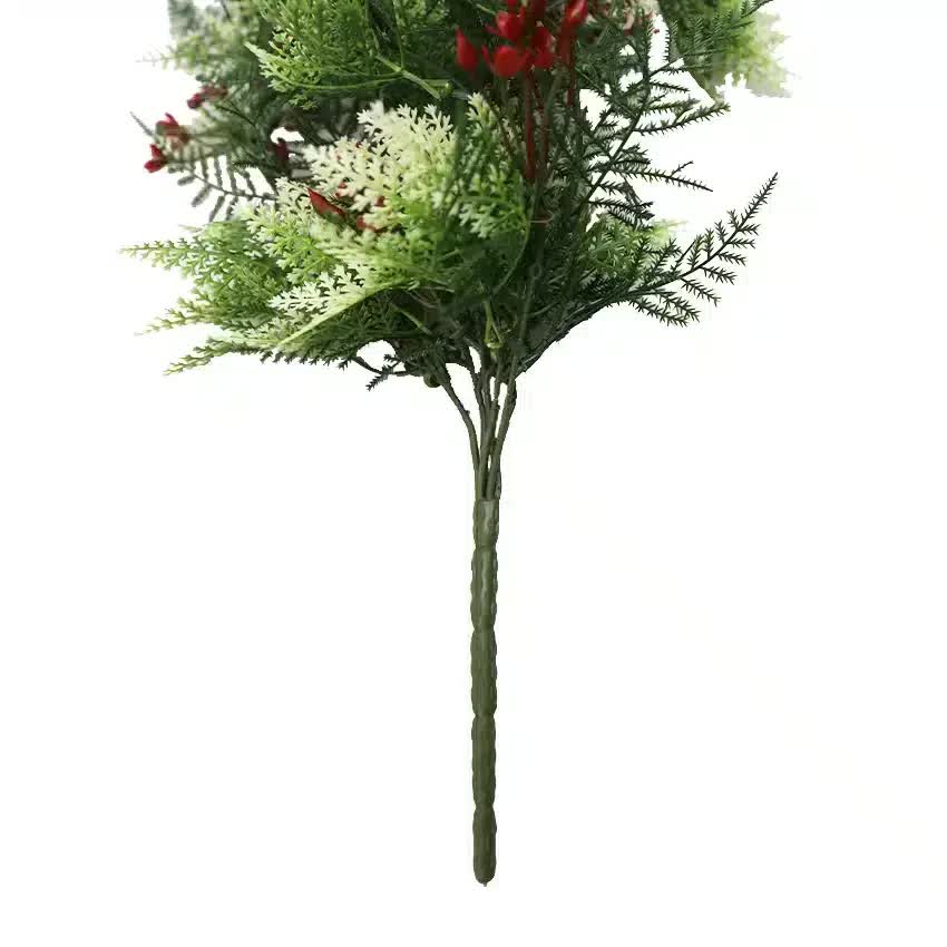 Artificial Hanging Christmas Myrtle and Flowering Holly UV Resistant 78cm V637-DP60091