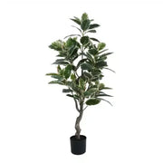 Artificial Bushy Variegated Ficus Tree (Rubber Tree) 120cm V637-DP75261