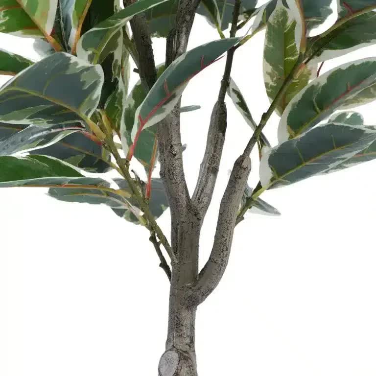 Artificial Bushy Variegated Ficus Tree (Rubber Tree) 120cm V637-DP75261