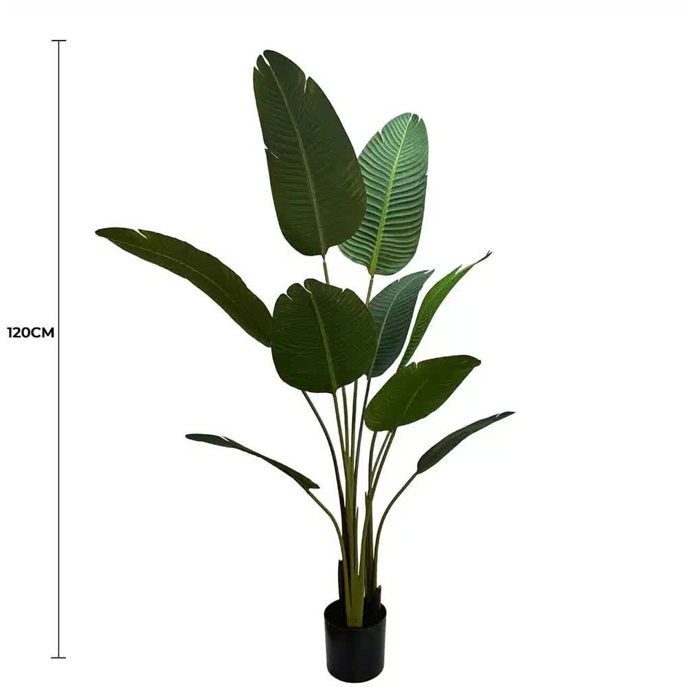 Grand Artificial Potted Travellers Palm (Banana Palm Tree) 120cm V637-DP75266