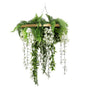 Gold Framed Roof Hanging Disc with Draping Life-Like Wisteria Flowers UV Resistant 60cm V637-DP7778001G