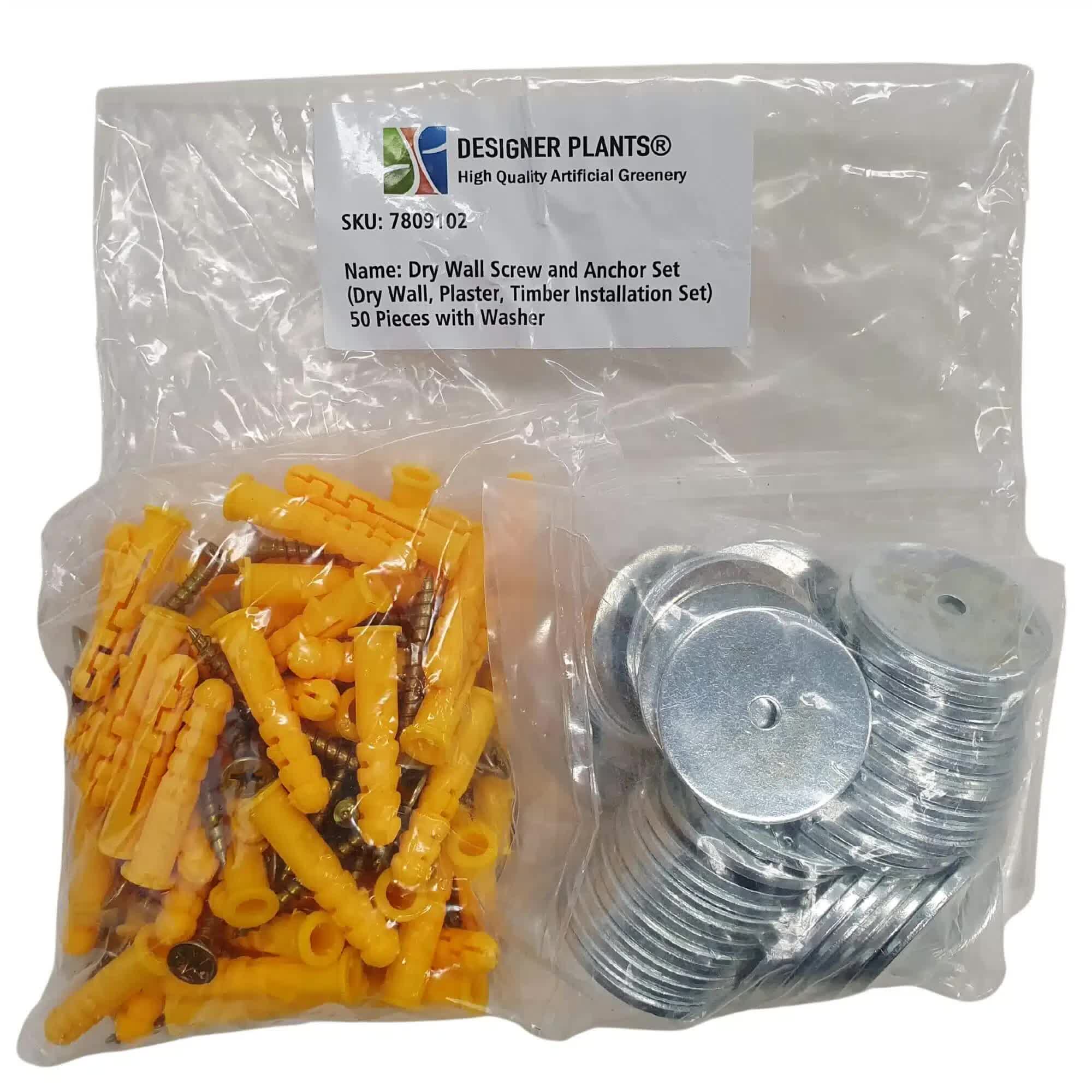 Budget Pack Screw, Washer & Plug Kit (Timber, Drywall and Plaster) 50 Pack V637-DP7809102-50