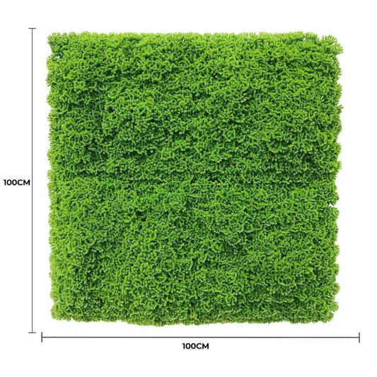 Fresh Natural Green Artificial Moss / Green Wall UV Resistant 1m x 1m V637-DP7890013