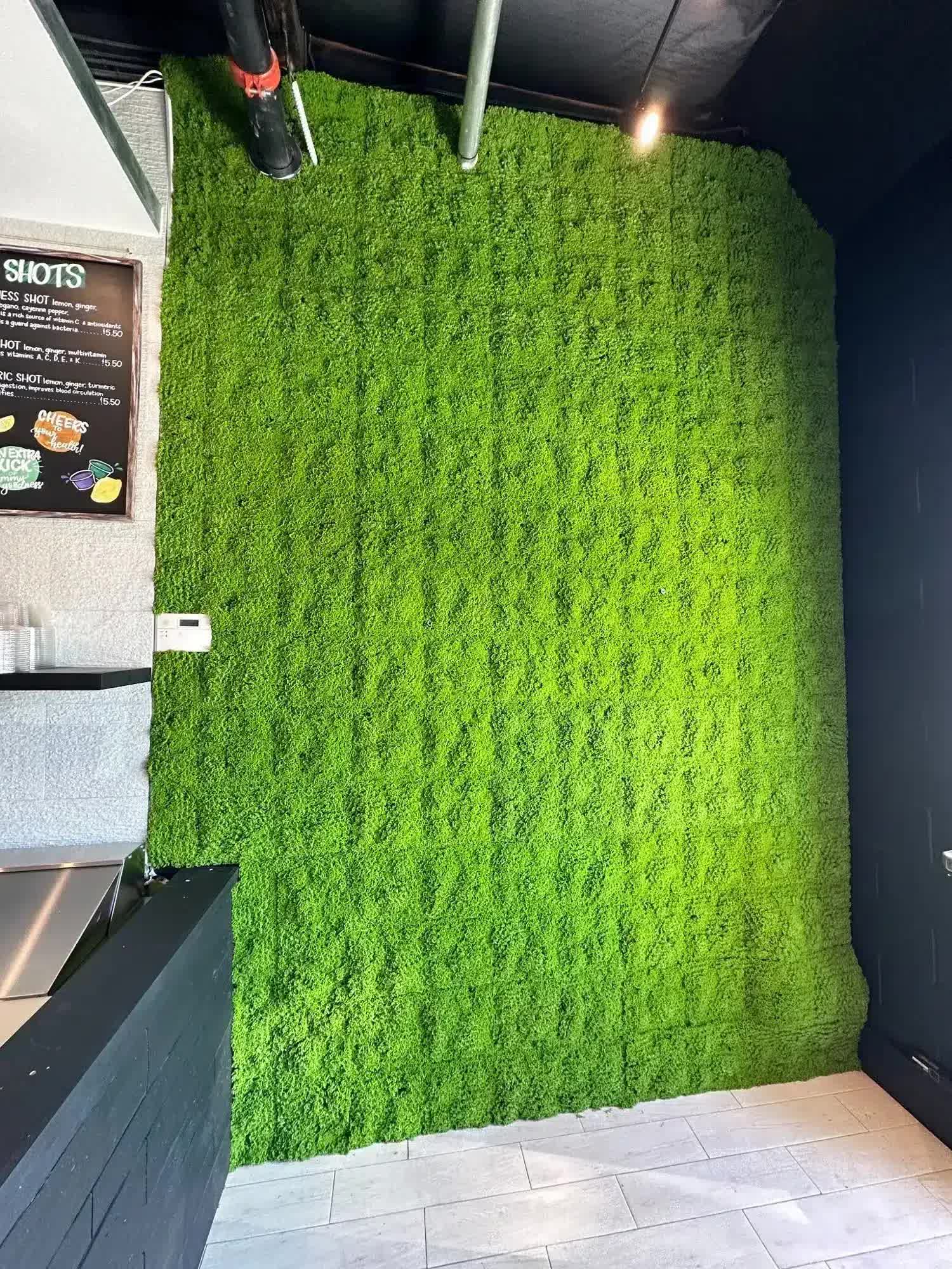 Fresh Natural Green Artificial Moss / Green Wall UV Resistant 1m x 1m V637-DP7890013