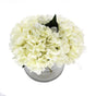 Premium Faux Hydrangea with Glass Vase (Artificial Flowering White Hydrangea) 23cm V637-DP88014