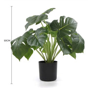Dense Potted Artificial Monstera Deliciosa Plant With Real Touch Leaves 50cm V637-DP8870012
