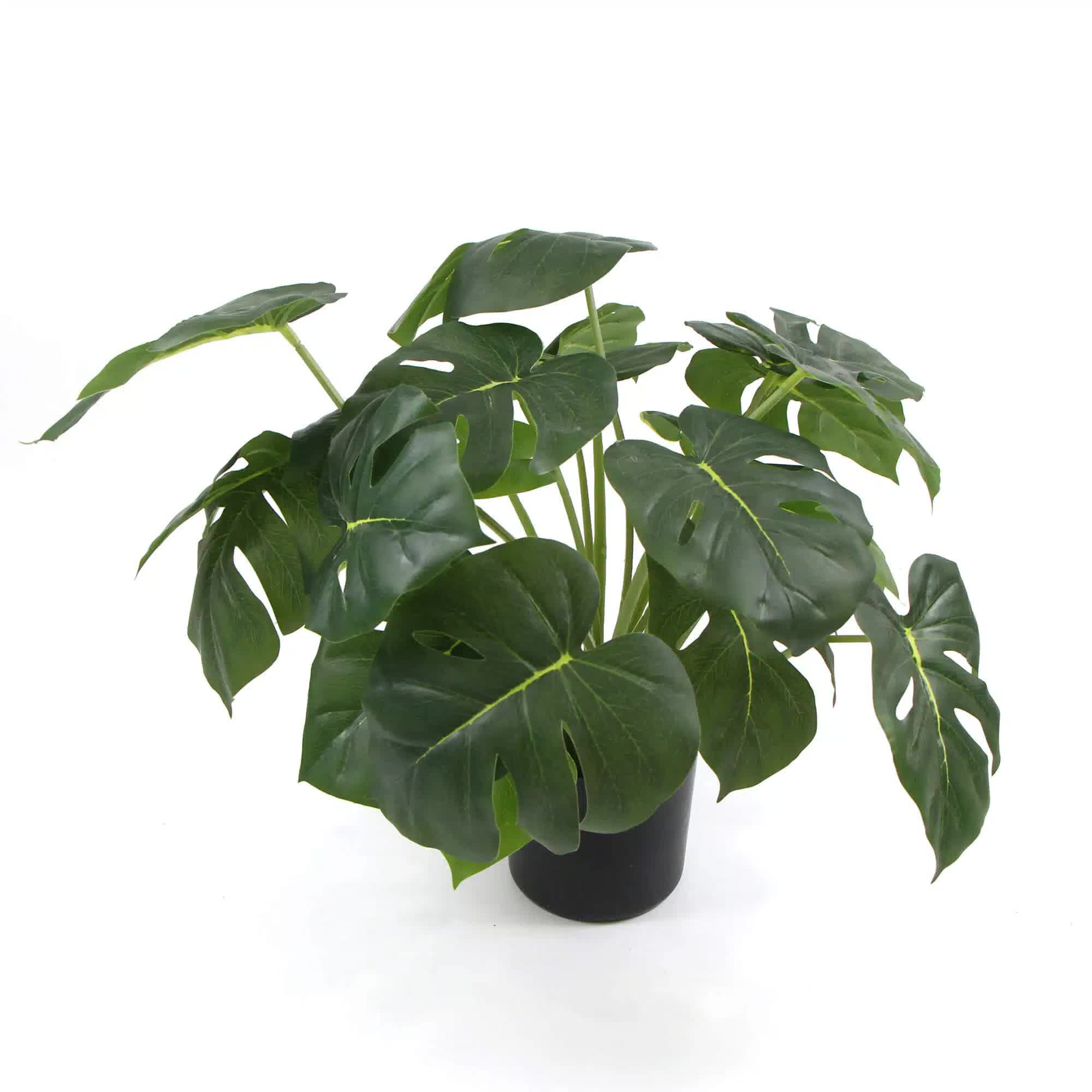 Dense Potted Artificial Monstera Deliciosa Plant With Real Touch Leaves 50cm V637-DP8870012