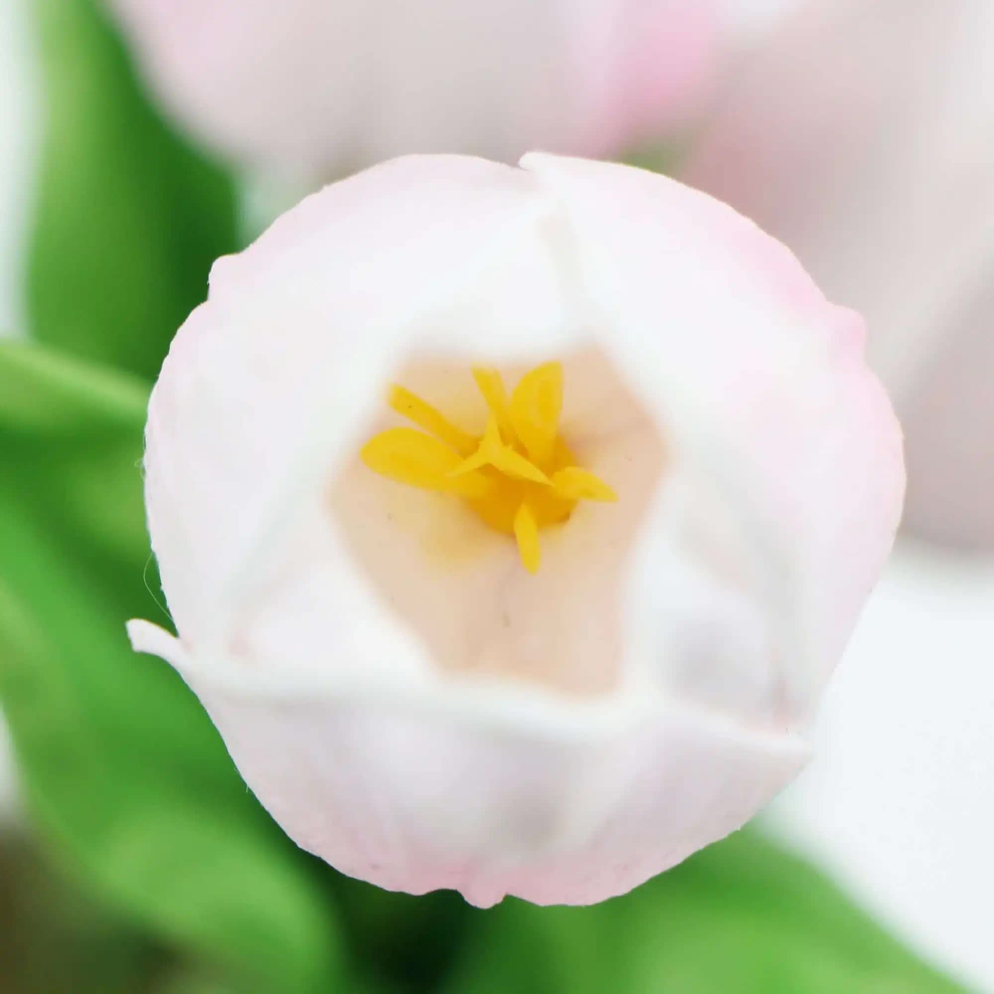 Flowering Pink Artificial Tulip Plant Arrangement With Ceramic Bowl 35cm V637-DP8870014