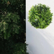 Slimline Flowering White Artificial Green Wall Disc UV Resistant 50cm (Black Frame) V637-DP8880002
