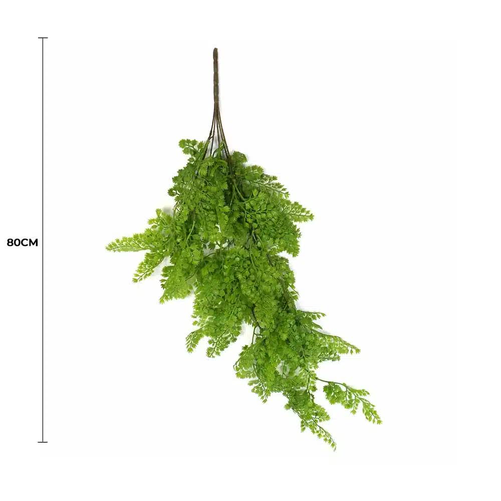 Hanging Native Green Dense Maiden Hair Fern Bush UV Resistant 80cm V637-DP8880004