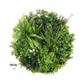 Flowering White Artificial Green Wall Disc UV Resistant 75cm (White Frame) V637-DP8880011