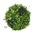 Slimline Flowering White Artificial Green Wall Disc UV Resistant 75cm (Black Frame) V637-DP8880022
