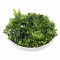 Slimline Flowering White Artificial Green Wall Disc UV Resistant 100cm (White Frame) V637-DP8880023