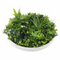 Slimline Flowering White Artificial Green Wall Disc UV Resistant 100cm (White Frame) V637-DP8880023