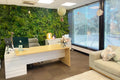 Slimline Flowering White Artificial Green Wall Disc UV Resistant 100cm (Black Frame) V637-DP8880024