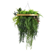 Premium Hanging Artificial Plant Arrangement with Gold Frame 40cm UV Resistant V637-DP8888882G