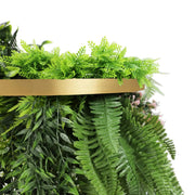 Premium Hanging Artificial Plant Arrangement with Gold Frame 40cm UV Resistant V637-DP8888882G