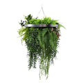 Premium Hanging Artificial Plant Arrangement with Silver Frame 40cm UV Resistant V637-DP8888882S