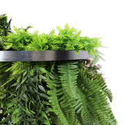 Premium Hanging Artificial Plant Arrangement with Silver Frame 40cm UV Resistant V637-DP8888882S