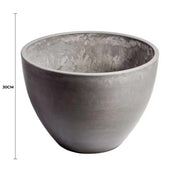 Polished Grey Planter Bowl 30cm V637-DP9210030
