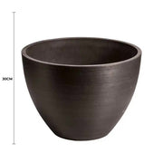 Polished Black Planter Bowl 30cm V637-DP9230030