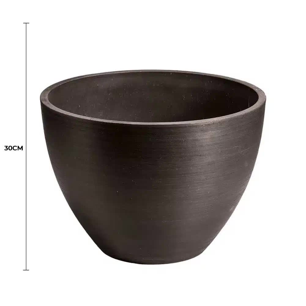 Polished Black Planter Bowl 30cm V637-DP9230030