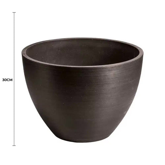Polished Black Planter Bowl 30cm V637-DP9230030