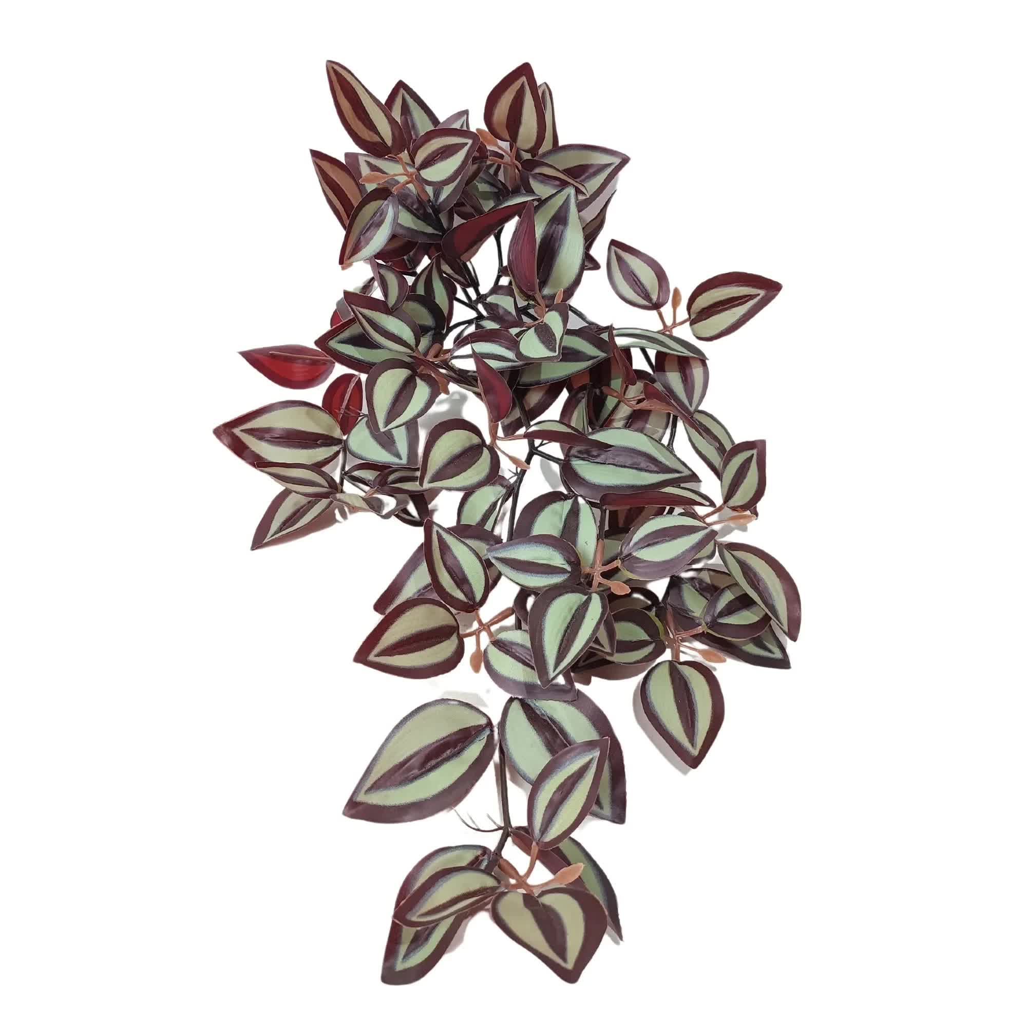 Artificial Hanging / Draping Burgundy Tradescantia Zebrina 42cm V637-DP92789
