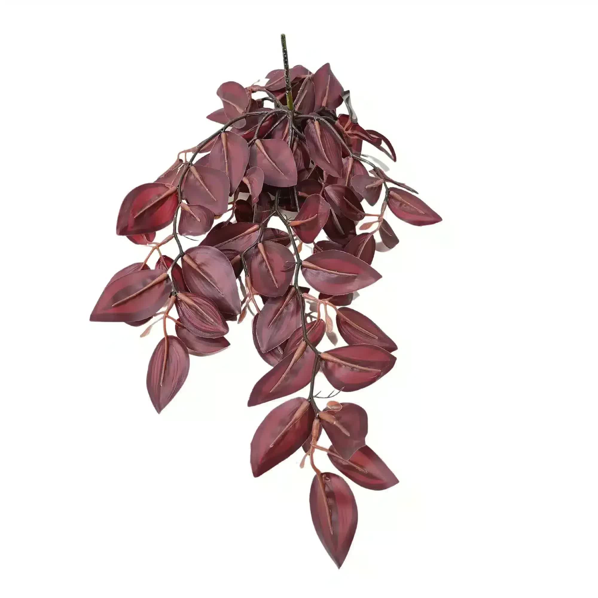 Artificial Hanging / Draping Burgundy Tradescantia Zebrina 42cm V637-DP92789