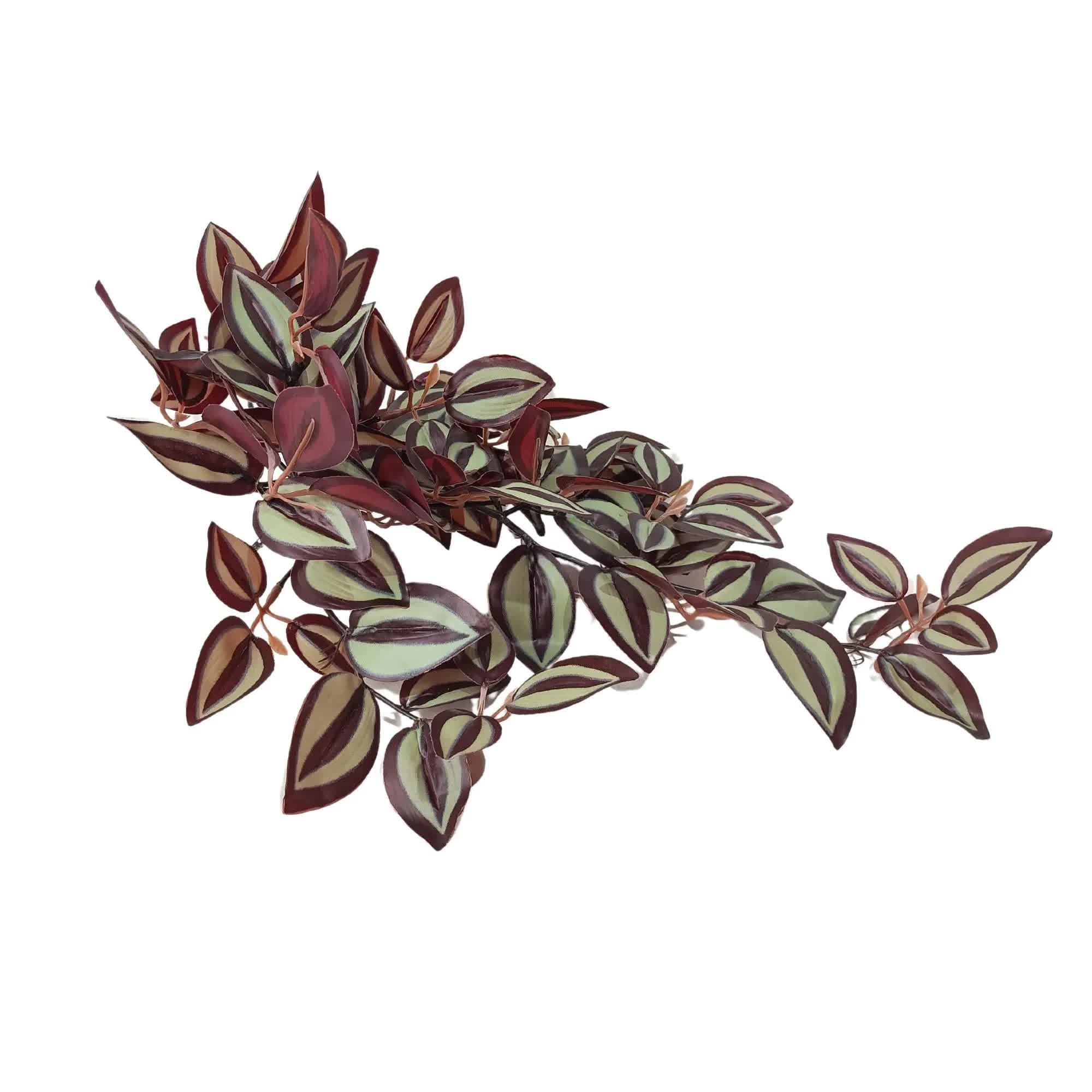 Artificial Hanging / Draping Burgundy Tradescantia Zebrina 42cm V637-DP92789