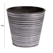 Black and White Engraved Pot 17cm V637-DP9540017