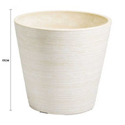 Cream and White Engraved Pot 17cm V637-DP9550017