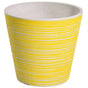 Yellow and White Engraved Pot 17cm V637-DP9560017