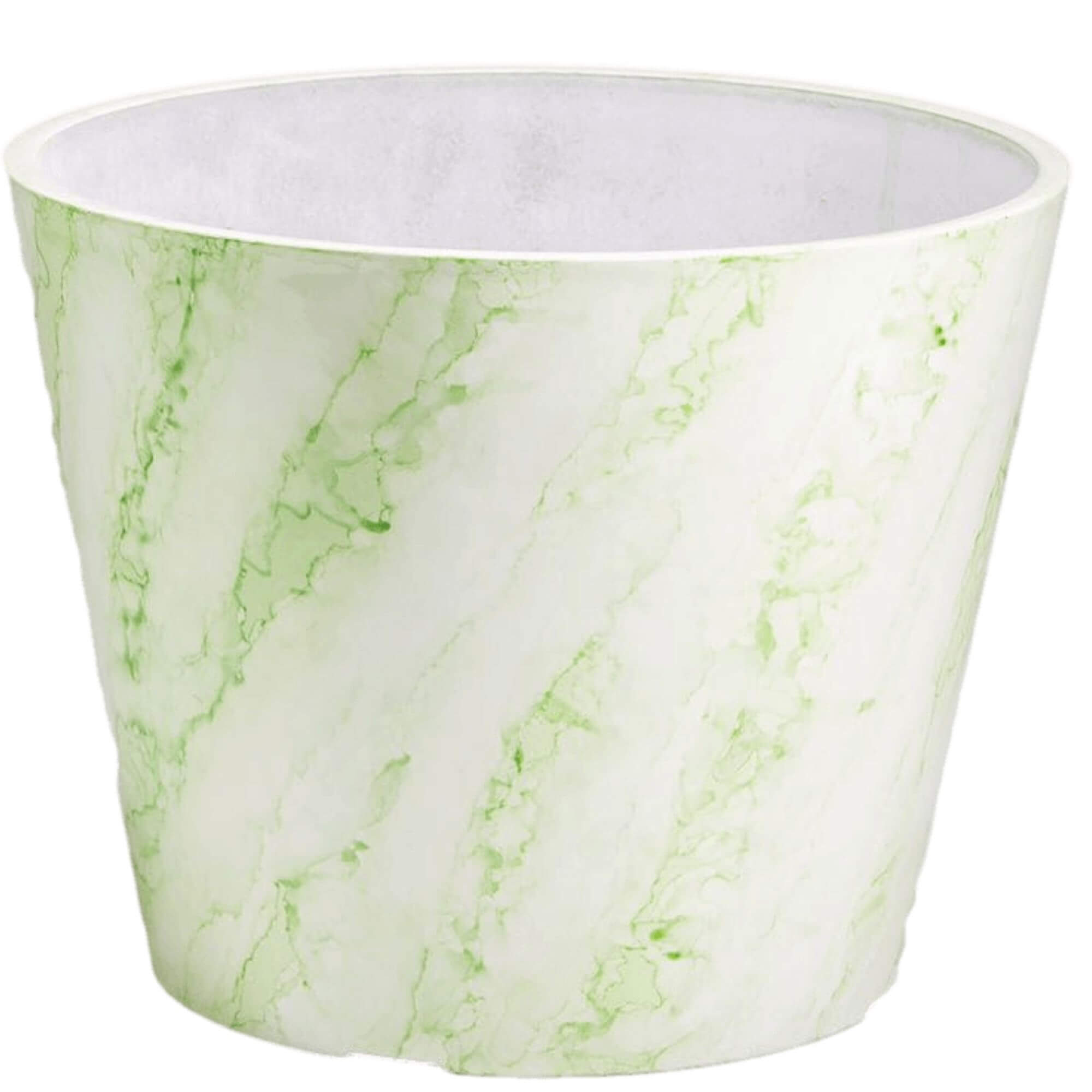 Green & White Imitation Marble Pot 25cm V637-DP9680025