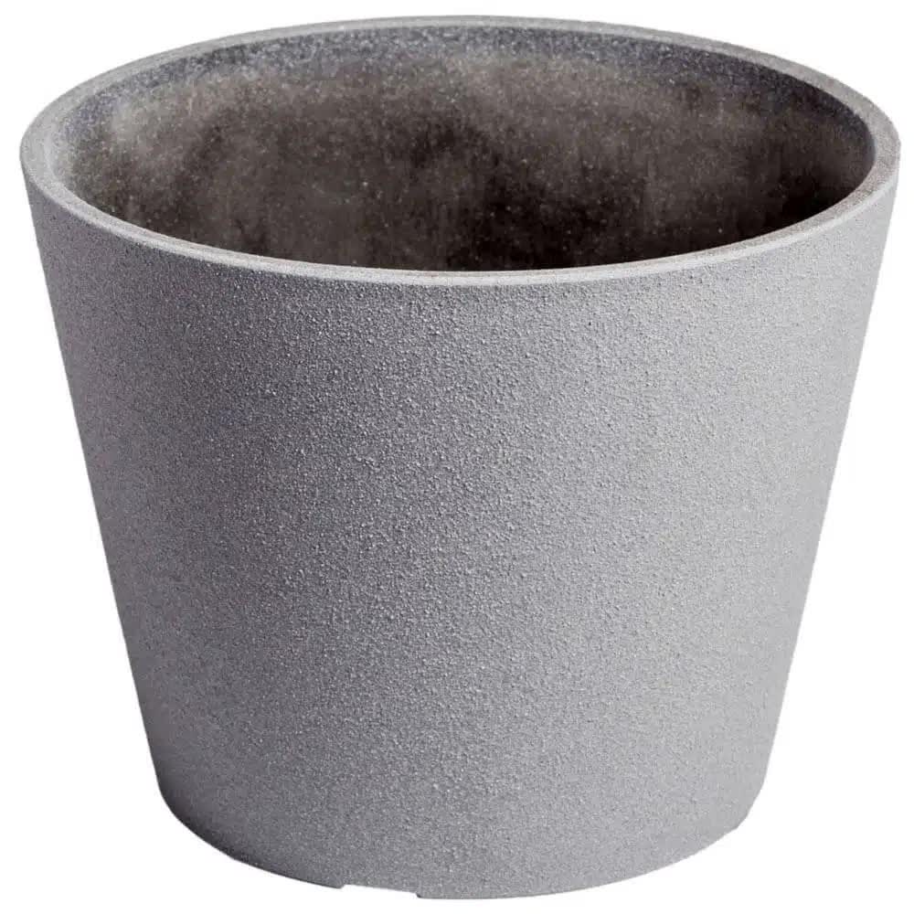 Rendered Grey Planter Pot 25cm V637-DP9710025