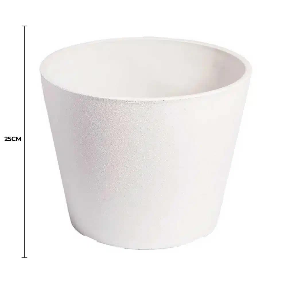 Rendered White Planter Pot 25cm V637-DP9720025