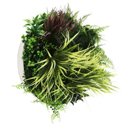 Slimline Artificial Green Wall Disc Art 50cm White Grassy UV Resistant (White) V637-DP9851