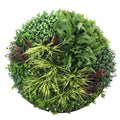 Slimline Artificial Green Wall Disc Art 100cm Grassy Fern UV Resistant (Black) V637-DP9853