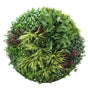 Slimline Artificial Green Wall Disc Art 100cm Grassy Fern UV Resistant (Black) V637-DP9853