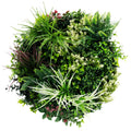 Slimline Artificial Green Wall Disc Art 60cm Colour Fresh UV Resistant (White) V637-DP9862