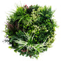 Slimline Artificial Green Wall Disc Art 60cm Colour Fresh UV Resistant (White) V637-DP9862